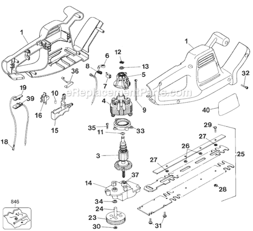 Page A Diagram and Parts List for TR135 Type 2 Black and Decker Hedge Trimmer